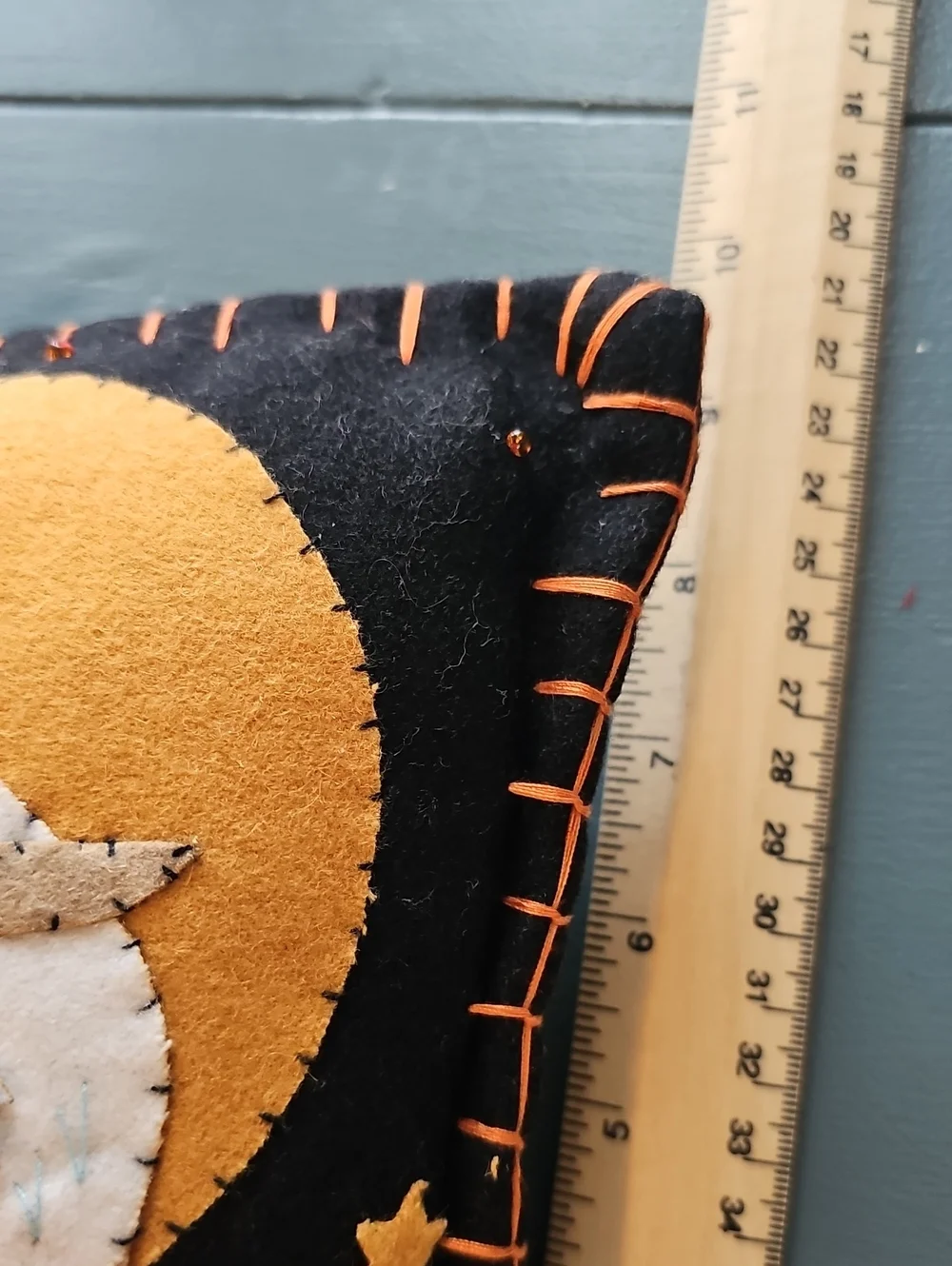 Handmade Fall Harvest Owl Pumpkin Felt Pillows Set Size OS Multi Folk Art Decor